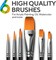 12х Rich Pigment Colors & 6x Art Brushes - Includes 3 Paint Canvases